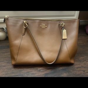 Tan Leather Coach Tote